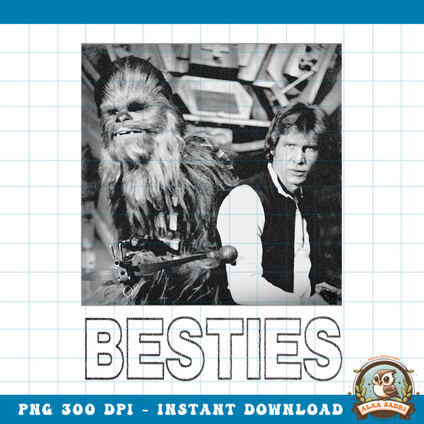 Star Wars Han Solo Chewbacca Besties Graphic png, digital download, instant png, digital download, instant .jpg
