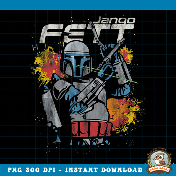 Star Wars Jango Fett Hero Blasters Mandalorian Prequel png, digital download, instant .jpg