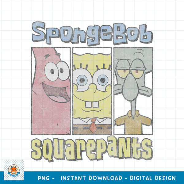 SpongeBob SquarePants Patrick _ Squidward Panels png, digital download .jpg