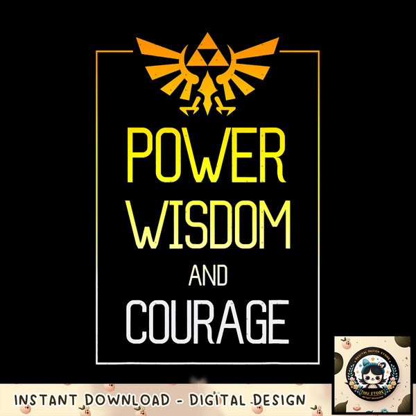 Legend Of Zelda Power, Wisdom And Courage Royal Crest Logo png, digital download, instant .jpg