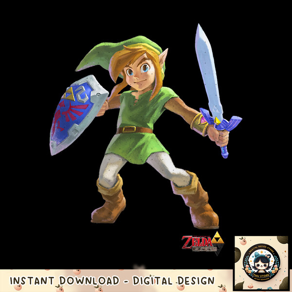 Nintendo Zelda A Link Between Worlds Painted Graphic png, digital download, instant png, digital download, instant .jpg