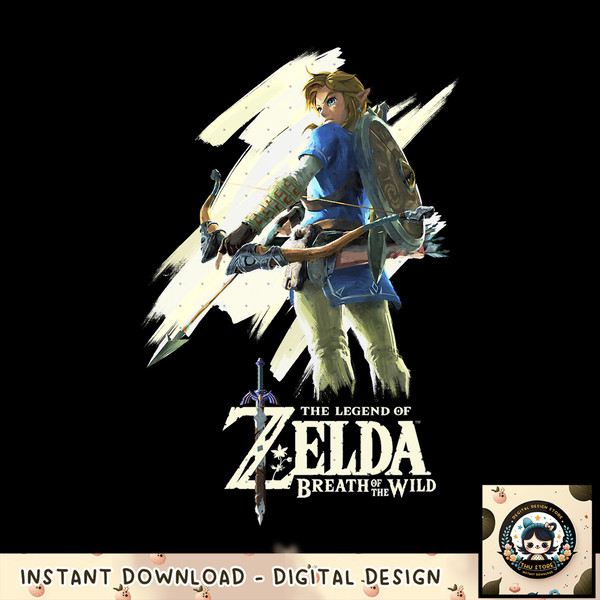 Nintendo Zelda Breath of the Wild Link Stare Graphic png, digital download, instant png, digital download, instant .jpg