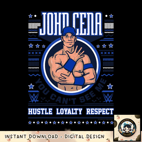 WWE Christmas John Cena You Can_t See Me Sweater png, digital download, instant .jpg