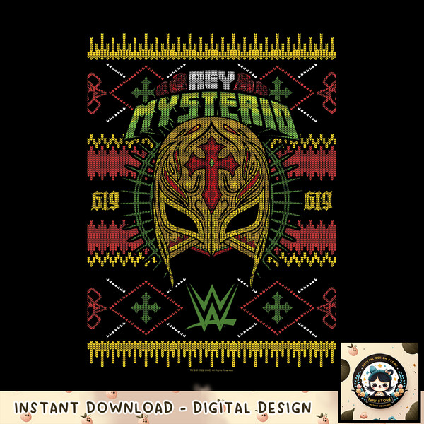 WWE Christmas Rey Mysterio Sweater png, digital download, instant .jpg