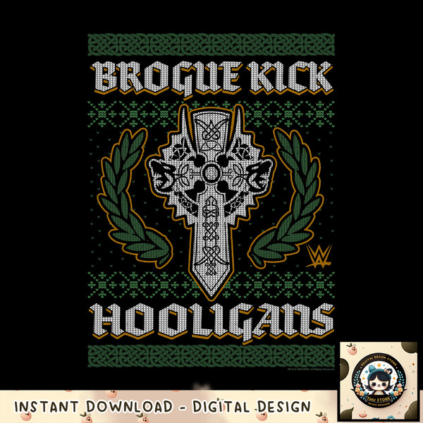 WWE Christmas Sheamus Brogue Kick Hooligans png, digital download, instant .jpg