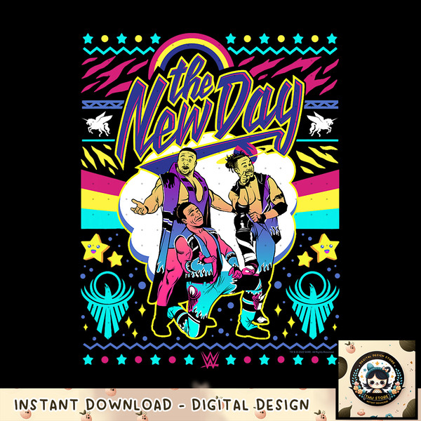 WWE Christmas The New Day Sweater png, digital download, instant .jpg