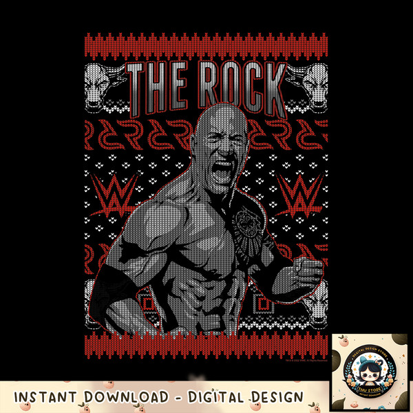 WWE Christmas The Rock Sweater png, digital download, instant .jpg