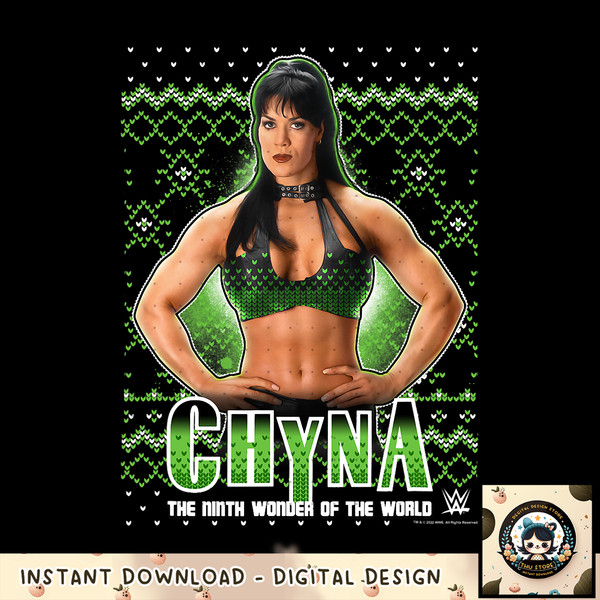 WWE Christmas Ugly Sweater Chyna Ninth Wonder png, digital download, instant .jpg