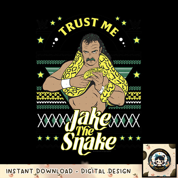 WWE Christmas Ugly Sweater Jake the Snake png, digital download, instant .jpg