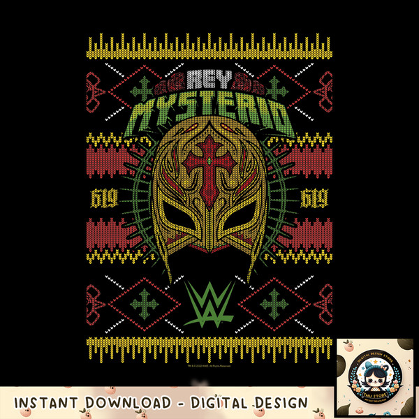 WWE Christmas Ugly Sweater Rey Mysterio png, digital download, instant .jpg
