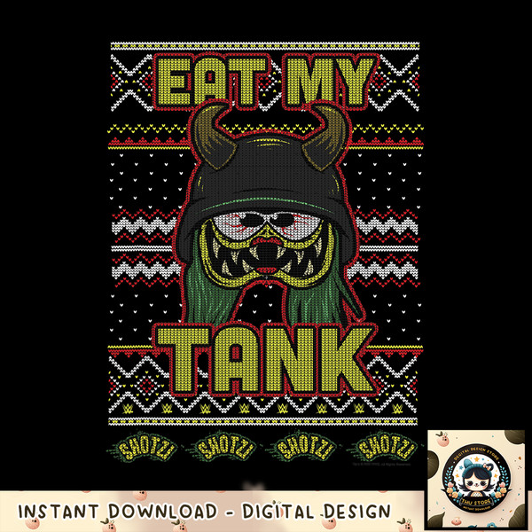 WWE Christmas Ugly Sweater Shotzi Eat My Tank png, digital download, instant .jpg