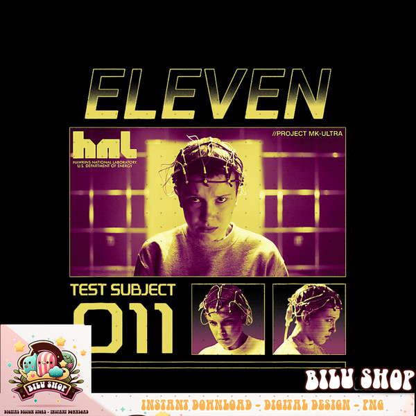 Stranger Things 4 Eleven Test Subject 011 Profile T-Shirt .jpg