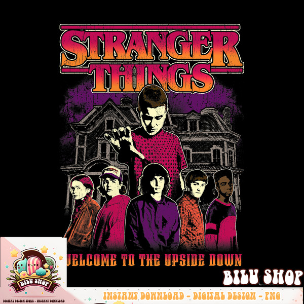 Stranger Things 4 Group Shot Welcome To The Upside Down T-Shirt .jpg