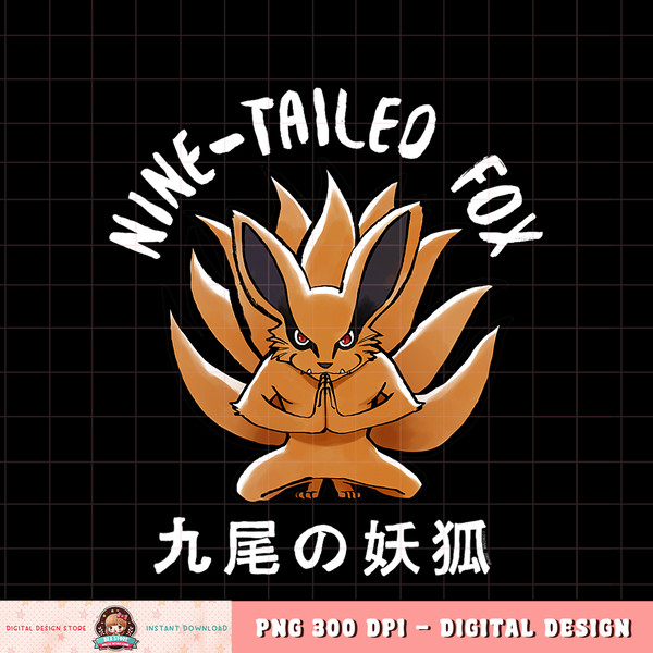 Naruto Shippuden Nine Tailed Fox png, digital download, instant .jpg