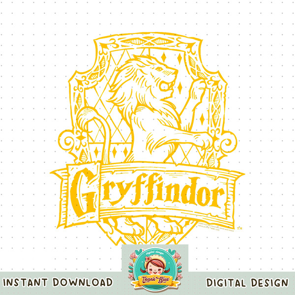 Harry Potter Gryffindor Line Art Crest PNG Download copy.jpg