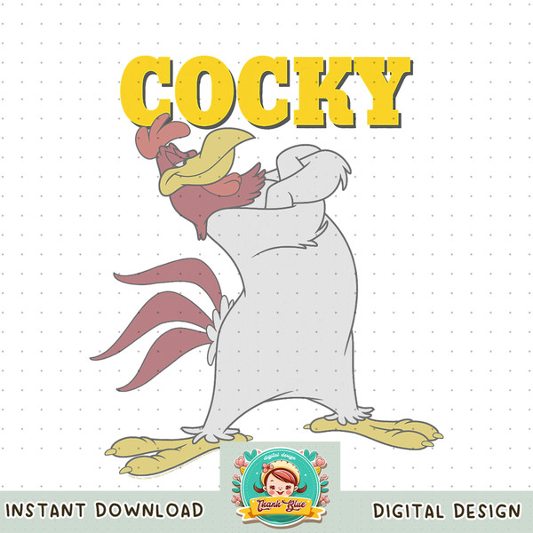 Looney Tunes Foghorn Leghorn Cocky Portrait png, digital download, instant .jpg