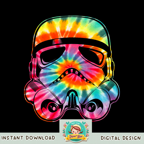 Star Wars Stormtrooper Tie Dye Big Face png, digital download, instant .jpg