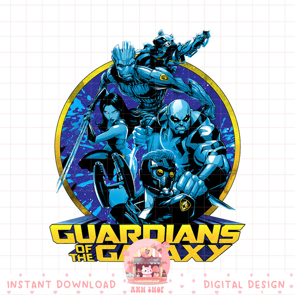 Marvel Guardians of the Galaxy Galactic Defenders Poster png, digital download, instant .jpg