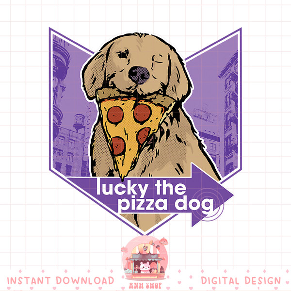 Marvel Hawkeye Disney Plus Lucky The Pizza Dog Chevron png, digital download, instant .jpg