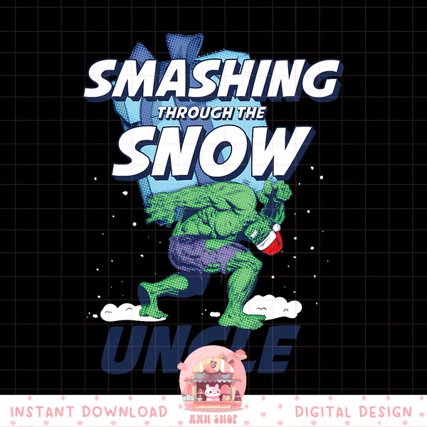 Marvel Hulk Smashing Snow Christmas Uncle png, digital download, instant .jpg