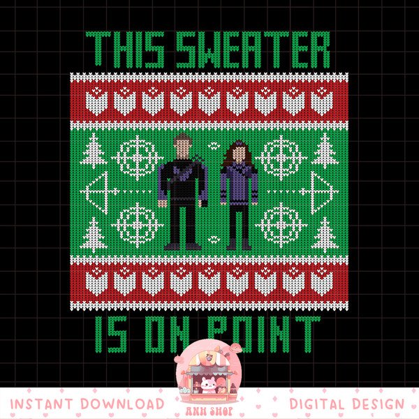 Marvel Hawkeye Clint Barton Kate Bishop Ugly Holiday Sweater png, digital download, instant.pngMarvel Hawkeye Clint Barton Kate Bishop Ugly Holiday Sweater png,