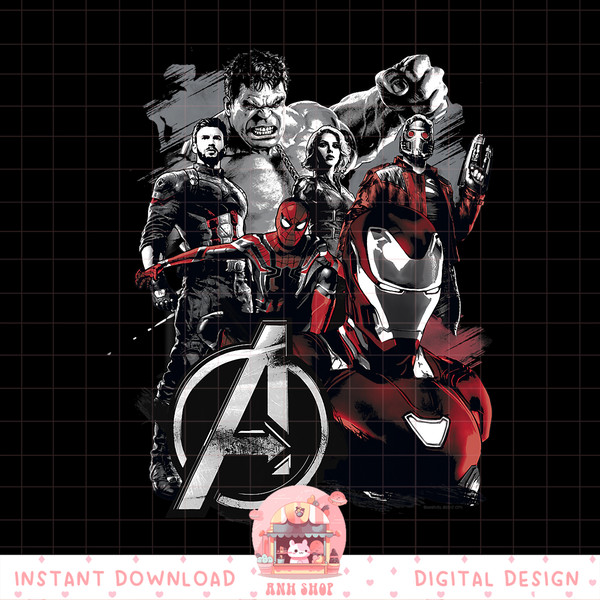 Marvel Infinity War Avengers Grunge Logo Graphic png, digital download, instant png, digital download, instant .jpg