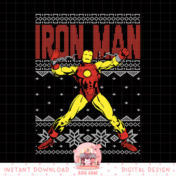 Marvel Iron Man Ugly Christmas Sweater Graphic png, digital download, instant png, digital download, instant.pngMarvel Iron Man Ugly Christmas Sweater Graphic p