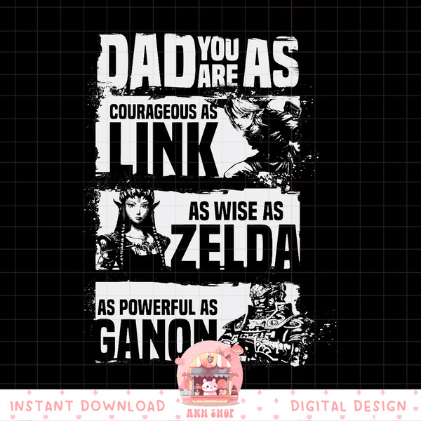 Nintendo Legend Of Zelda Dad You Are As Graphic png, digital download, instant png, digital download, instant .jpg