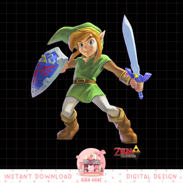 Nintendo Zelda A Link Between Worlds Painted Graphic png, digital download, instant png, digital download, instant .jpg