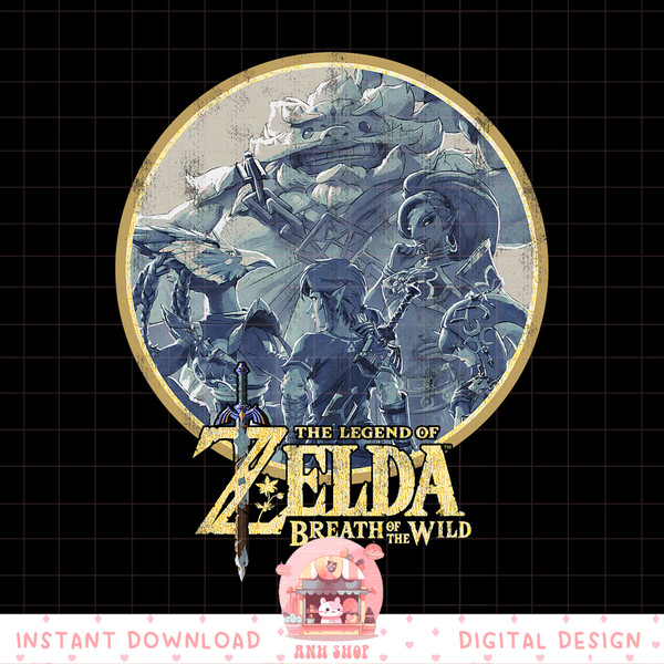 Nintendo Zelda Breath Of The Wild Rock Badge Graphic png, digital download, instant png, digital download, instant .jpg