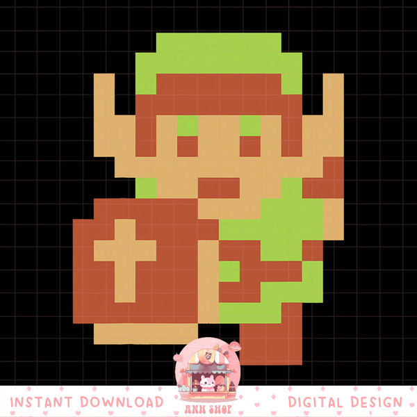 Nintendo Zelda Classic NES 8-Bit Pixelated Link png, digital download, instant png, digital download, instant .jpg