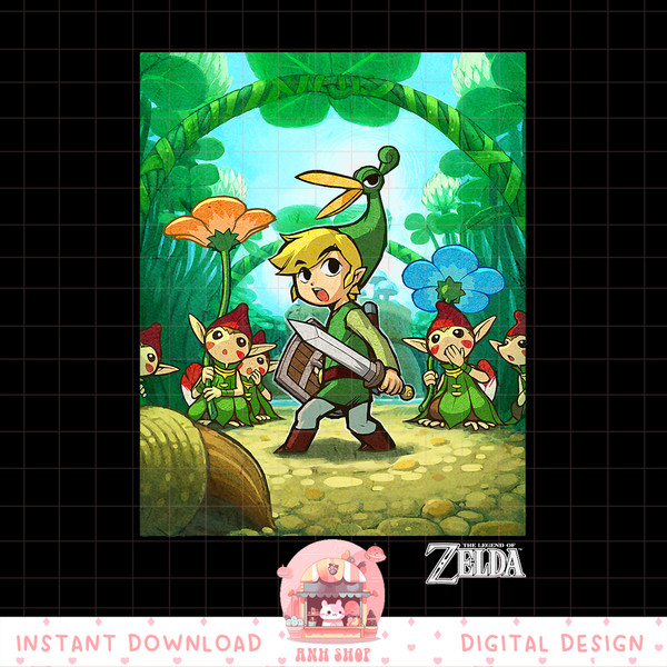 Nintendo Zelda Young Link Surrounded Graphic png, digital download, instant png, digital download, instant .jpg