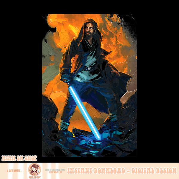 Star Wars Obi Wan Kenobi Lightsaber Hero Portrait PNG Download.jpg