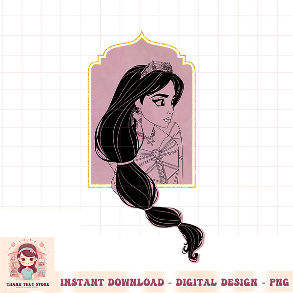 Disney Aladdin Live Action Princess Jasmine Frame PNG Download PNG Download.jpg