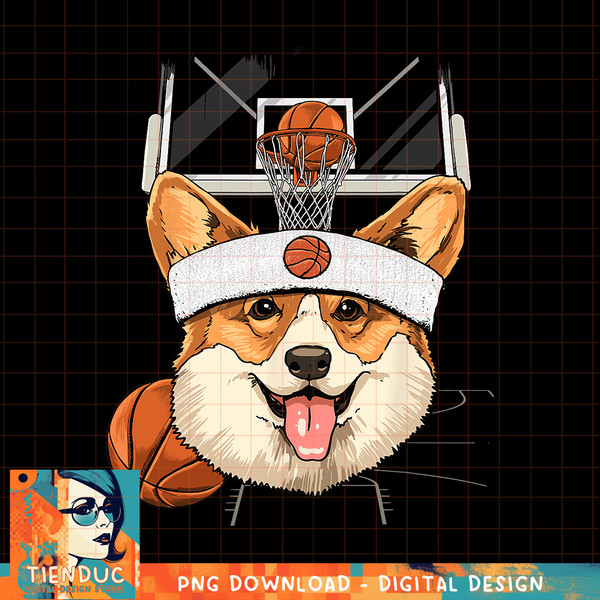Corgi Basketball Dog Lovers Basketball Player, png, sublimation copy.jpg