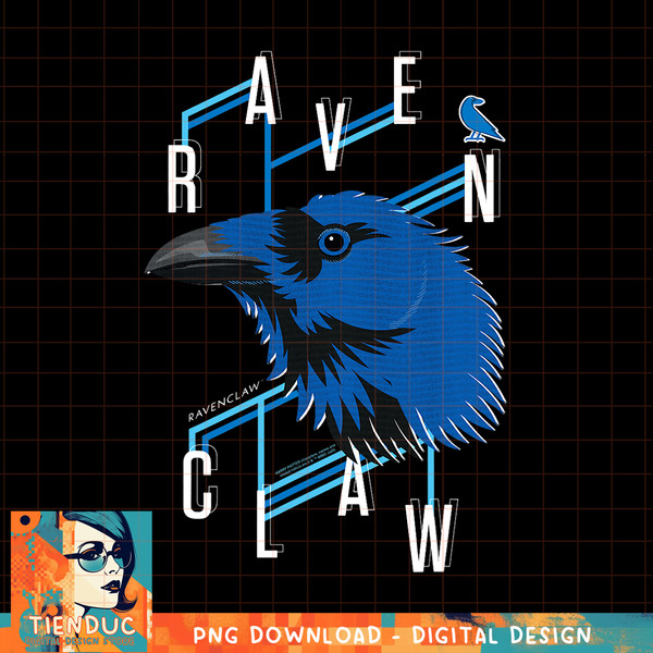 Harry Potter Ravenclaw Textured Raven Headshot PNG Download.jpg