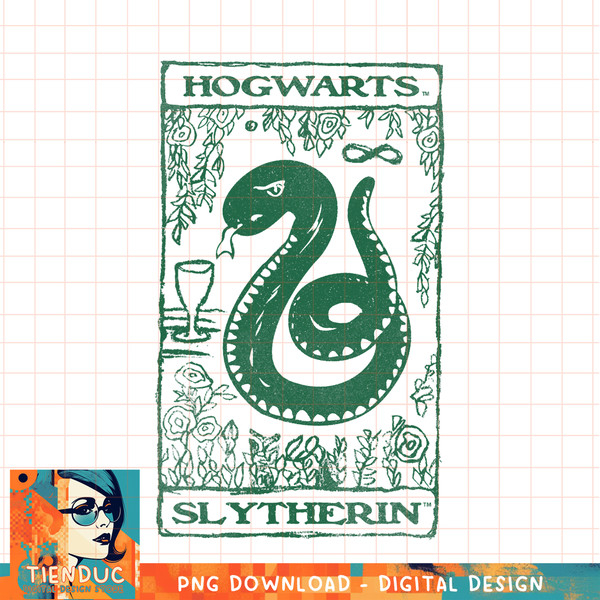 Harry Potter Slytherin Vintage Poster PNG Download.jpg