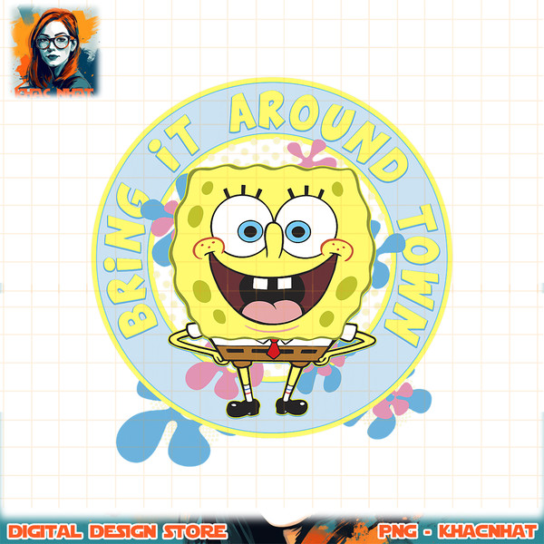 SpongeBob SquarePants Bring It Around Town png, digital download, instant .jpg