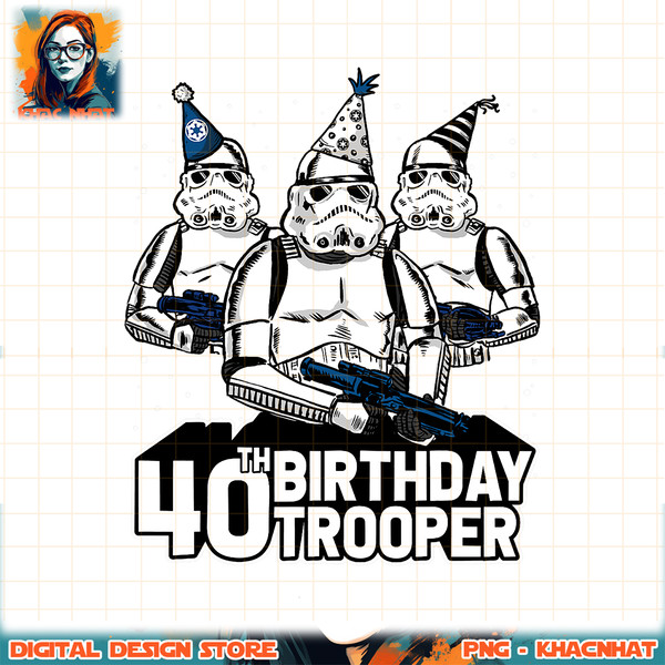 Star Wars Stormtrooper Party Hats Trio 40th Birthday Trooper png, digital download, instant .jpg