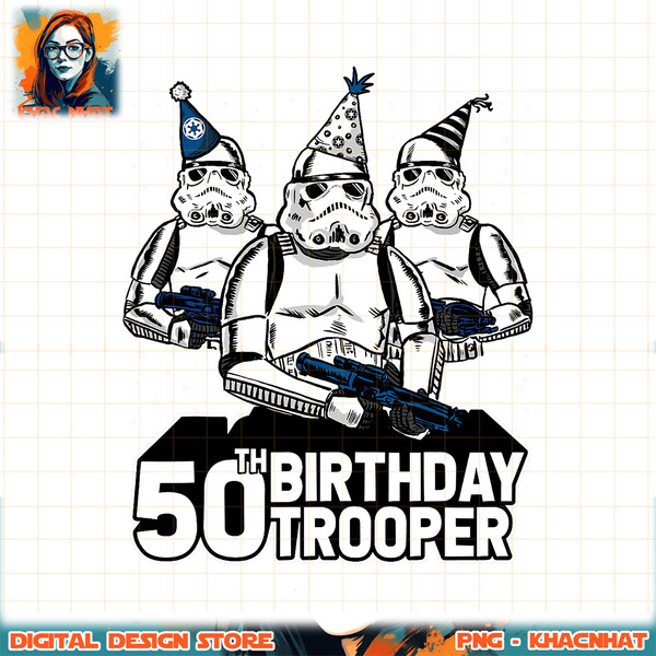 Star Wars Stormtrooper Party Hats Trio 50th Birthday Trooper png, digital download, instant .jpg