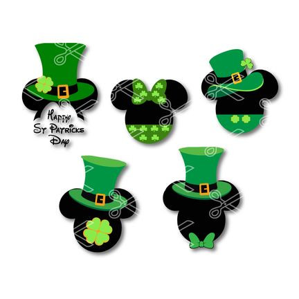 Disney St Patrick's Day Bundle Svg, Mickey And Minnie Patrick's Day Svg, St Patrick's Day Svg, Png Dxf Eps File.jpg