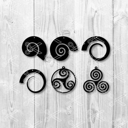 Earring Spiral Bundle Svg, Earring Spiral Svg, Earring Spiral Clipart, Earring Spiral Cricut Svg, Instant Download.jpg