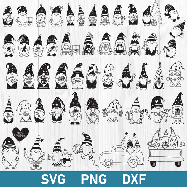 Gnomes Bundle Svg, Gnome Svg, Gnome Christmas Svg, Christmas Svg, Png Dxf, Eps File.jpg