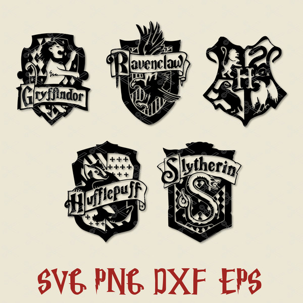 Hogwarts Crest Bundle Svg, Harry Potter Svg, Hogwarts Crest Svg, Harry Potter Hogwarts School Svg, Png Dxf Eps File.jpg