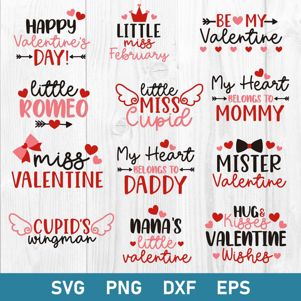 Kids Valentine Bundle Svg, Kids Valentine Svg, Valentine Day Svg, Png Dxf Eps Digital File.jpg