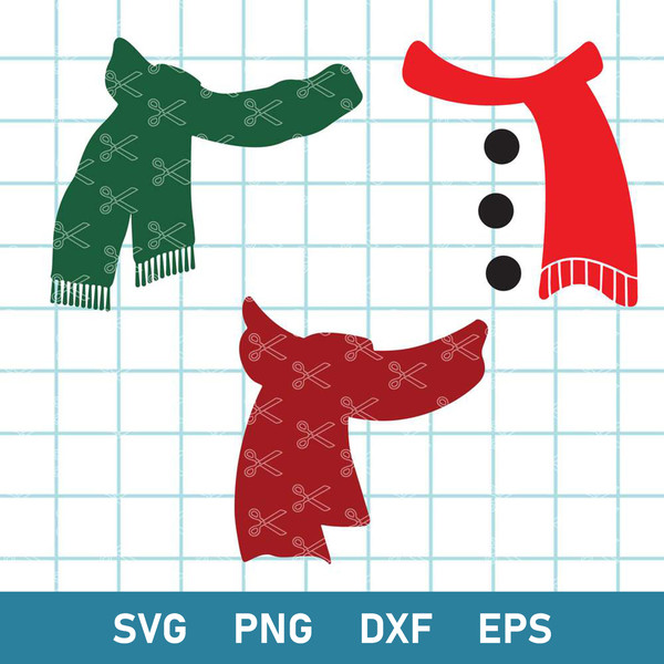 Snowman Scarf Bundle Svg, Snowman Scarf Svg, Christmas Svg, Png Dxf Eps Digital File.jpg