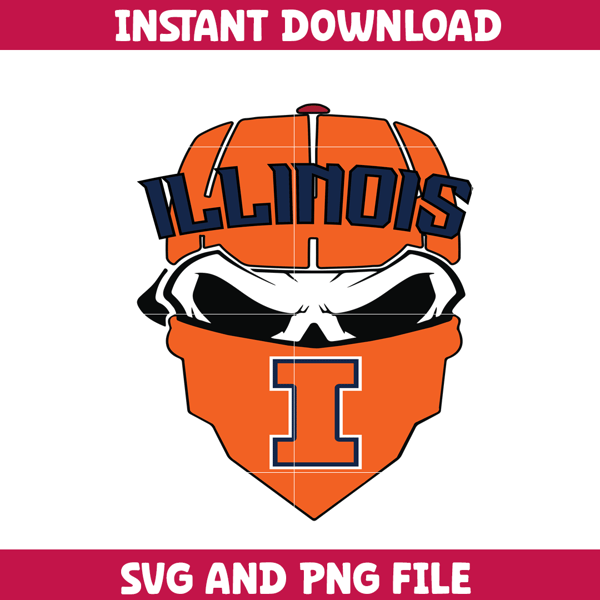 Illinois Fighting Illini Svg, Illinois Fighting Illini logo svg, Illinois Fighting Illini University, NCAA Svg (25).png