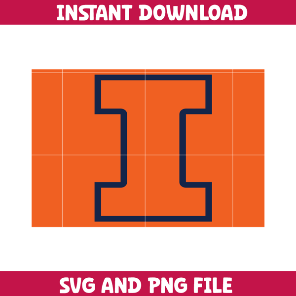 Illinois Fighting Illini Svg, Illinois Fighting Illini logo svg, Illinois Fighting Illini University, NCAA Svg (73).png