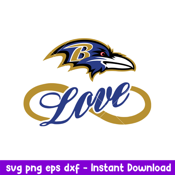 Love Baltimore Ravens Svg, Baltimore Ravens Svg, NFL Svg, Png Dxf Eps Digital File.jpeg