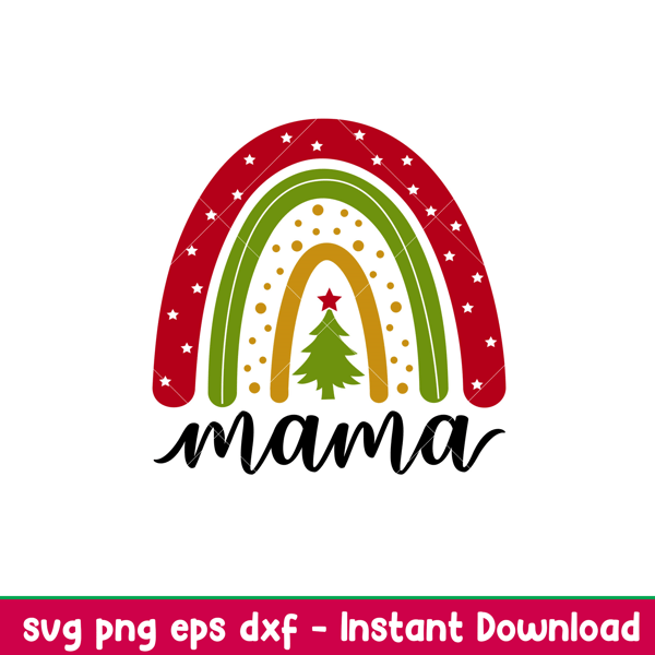 Christmas Boho Rainbow Mama, Christmas Boho Rainbow Mama Svg, Christmas Svg, Merry Christmas Svg,png, dxf,eps file.jpeg